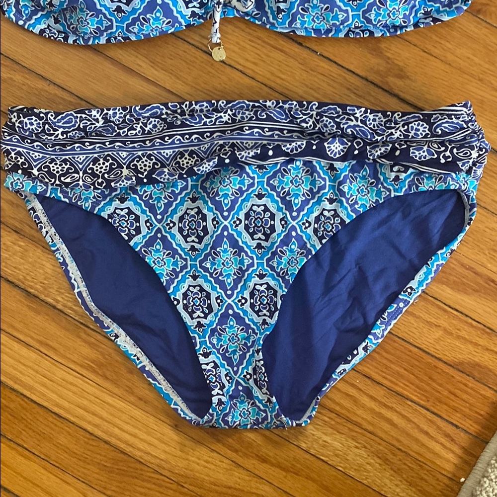 Tommy Bahama Blue Patterned Bikini Swimsuit Woman Small - Picture 2 of 11